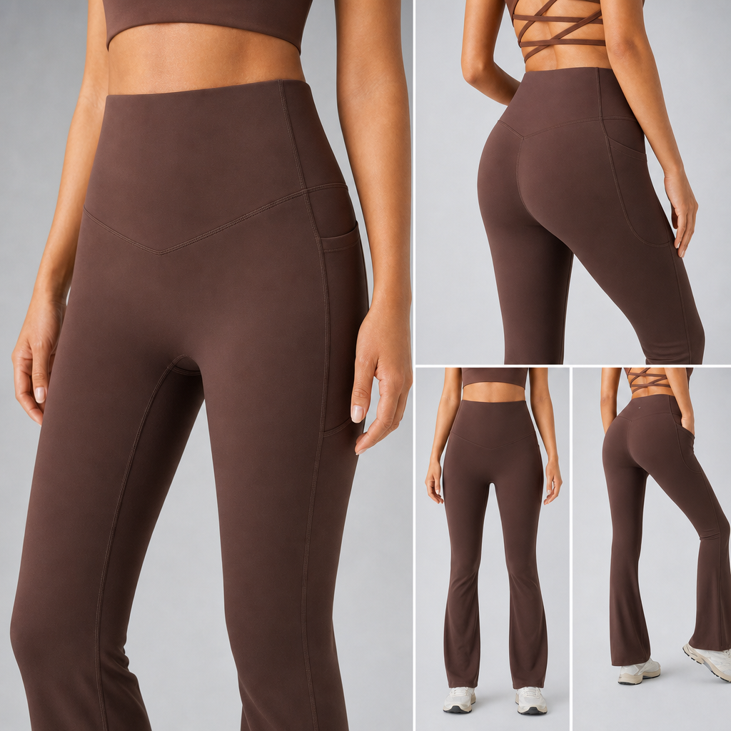 Evenora UltraSculpt High Waisted Tummy Control Pocket Shaping Yoga Bootcut Leggings