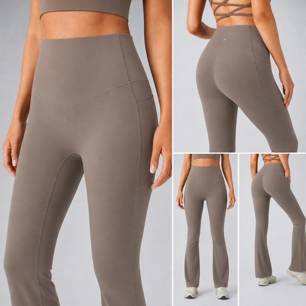 Evenora UltraSculpt High Waisted Tummy Control Pocket Shaping Yoga Bootcut Leggings