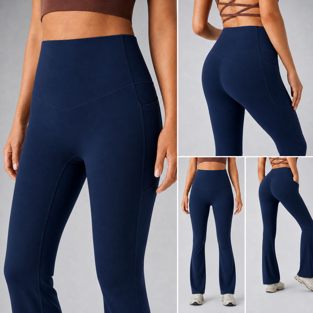 Evenora UltraSculpt High Waisted Tummy Control Pocket Shaping Yoga Bootcut Leggings
