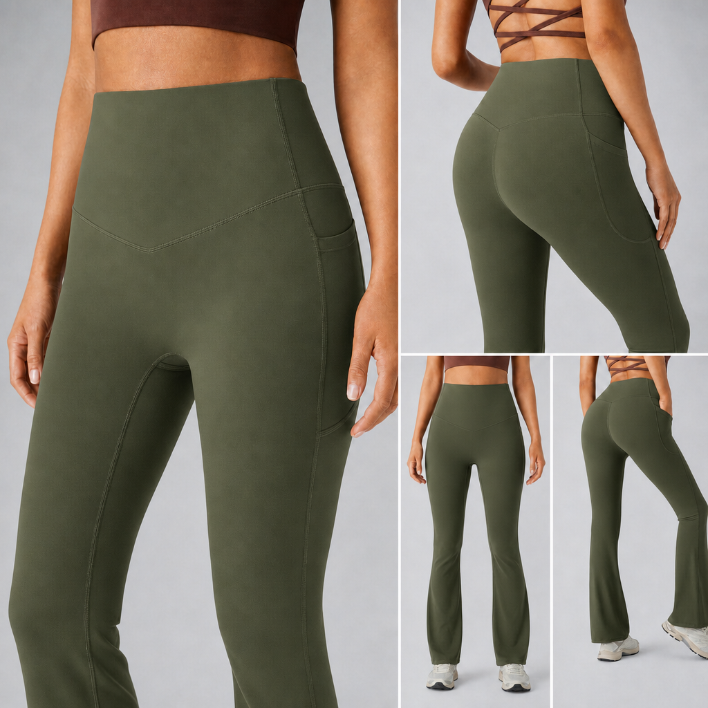 Evenora UltraSculpt High Waisted Tummy Control Pocket Shaping Yoga Bootcut Leggings