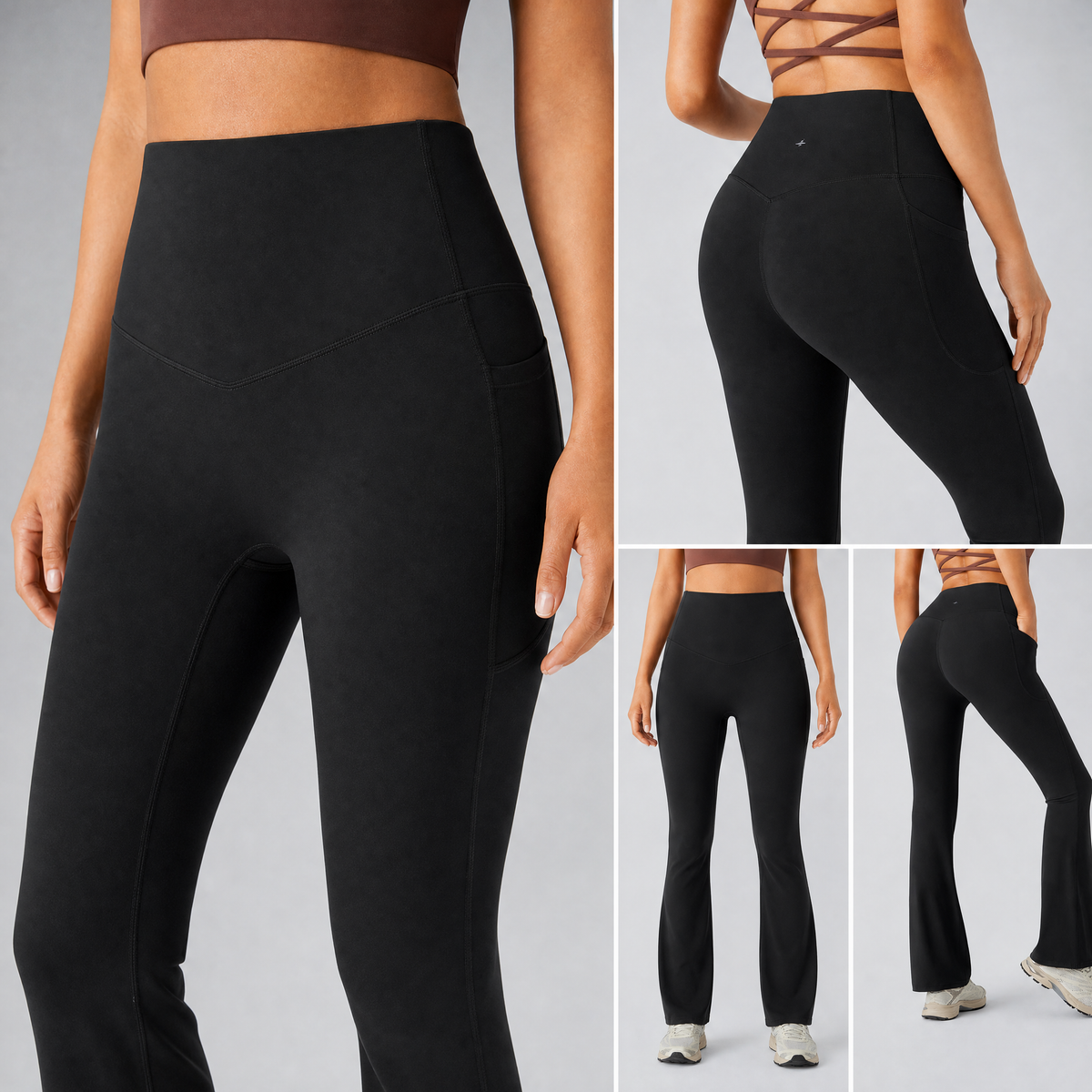 Evenora UltraSculpt High Waisted Tummy Control Pocket Shaping Yoga Bootcut Leggings